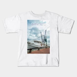 Shrimp Boat in Savannah Kids T-Shirt